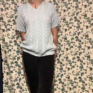 British Vogue Blue Vintage Sweater